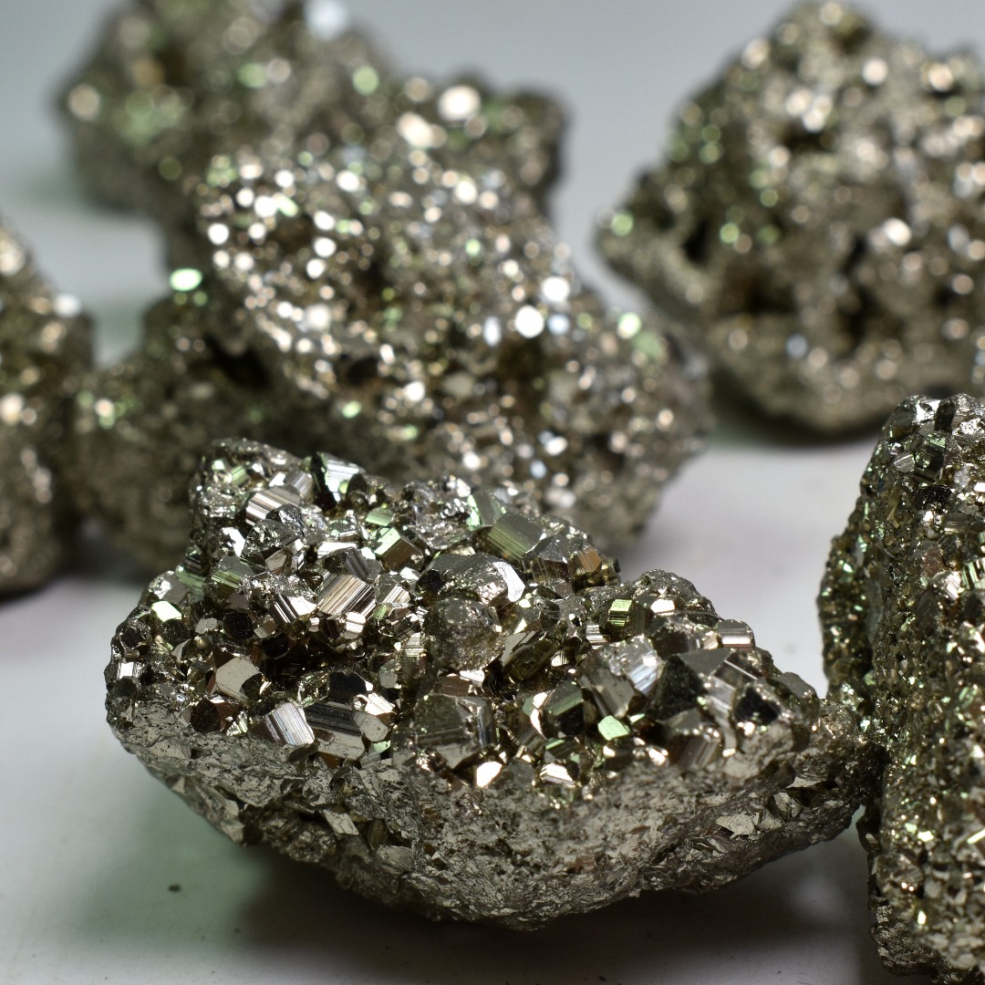 Peruvian Pyrite Chispa Sparkling Crystal Cluster from Peru, AA Grade - 1 Count - 2 Sizes