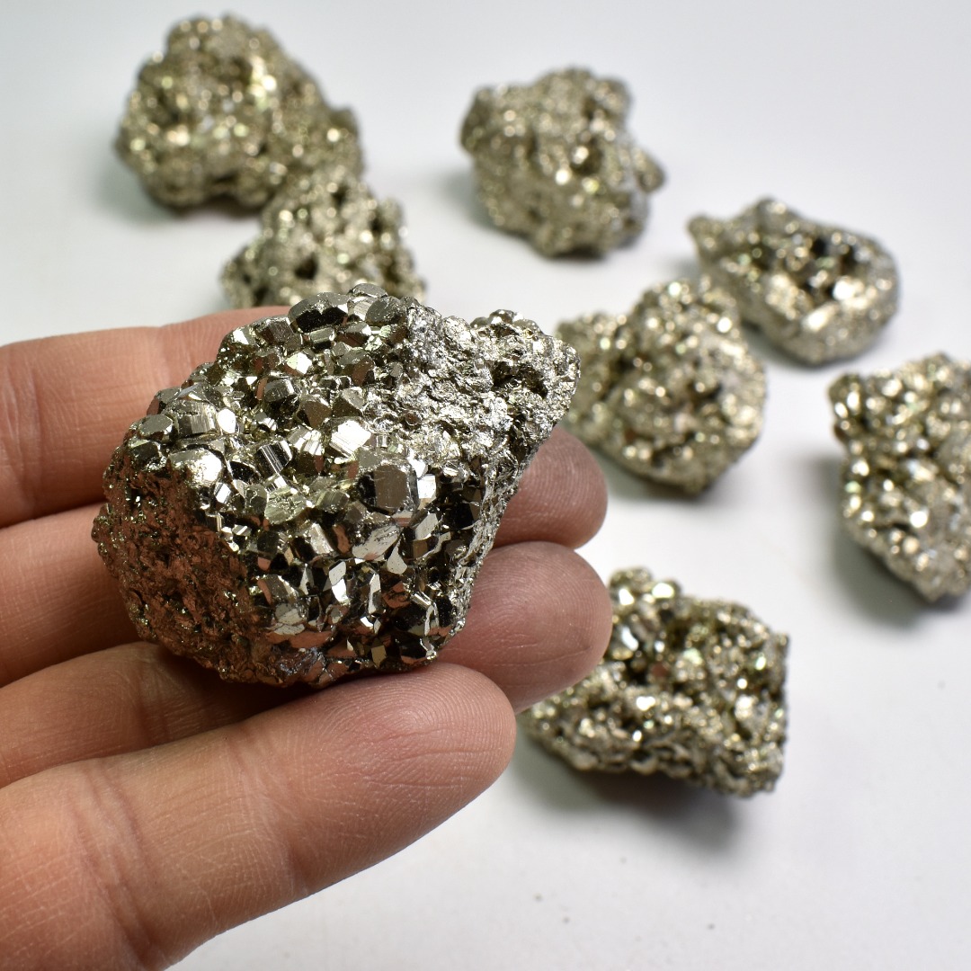 Peruvian Pyrite Chispa Sparkling Crystal Cluster from Peru, AA Grade - 1 Count - 2 Sizes - Image 4