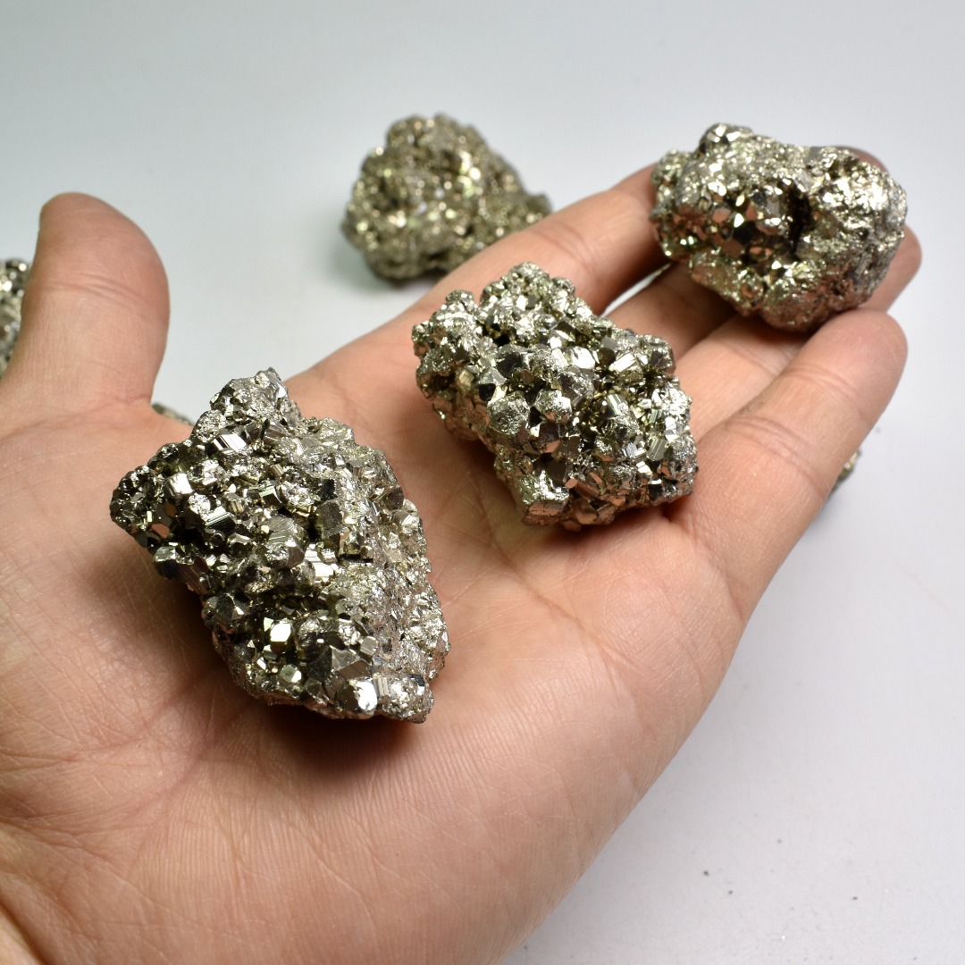 Peruvian Pyrite Chispa Sparkling Crystal Cluster from Peru, AA Grade - 1 Count - 2 Sizes - Image 3