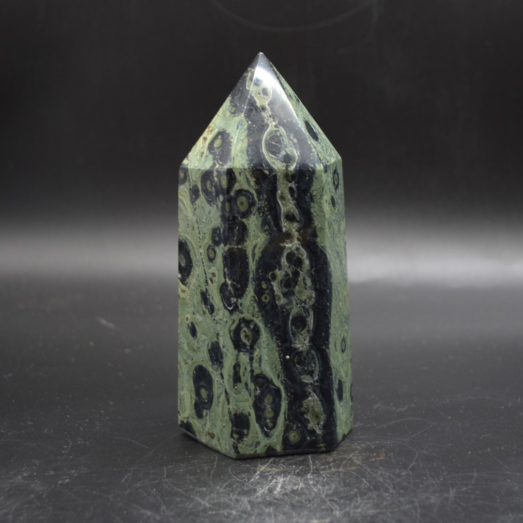 Kambaba Jasper Crystal Point, Tower, Wand - 13cm - 576 grams