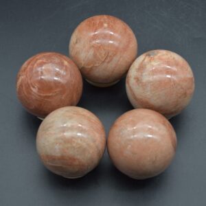 Peach Moonstone Crystal Sphere Ball - 2 Options