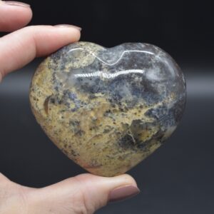 Dendritic Opal Crystal Puffy Heart - 1 Count - 162 grams - 6.1cm