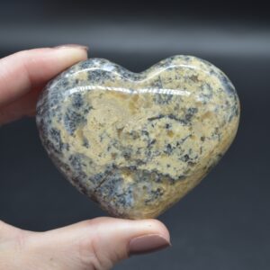 Dendritic Opal Crystal Puffy Heart - 1 Count - 150 grams - 6.4cm