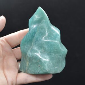 Amazonite Crystal Flame, Freeform - 1 Count - 10cm - 370 grams