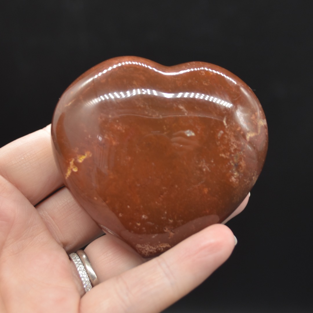 Red Jasper Crystal Puffy Heart - 1 Count - 5cm - 6cm - Image 4