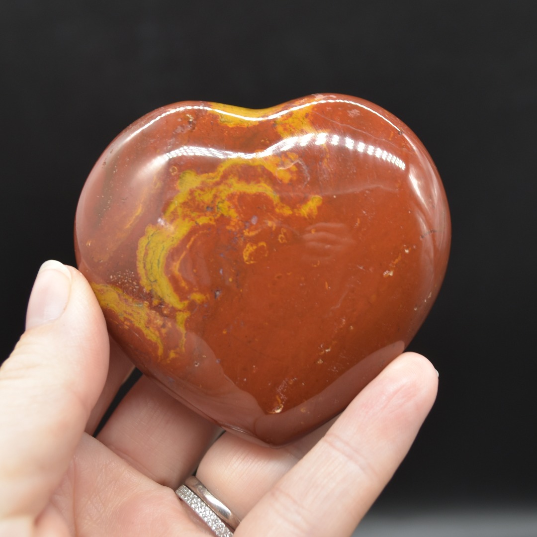 Red Jasper Crystal Puffy Heart - 1 Count - 2 Sizes - Image 4