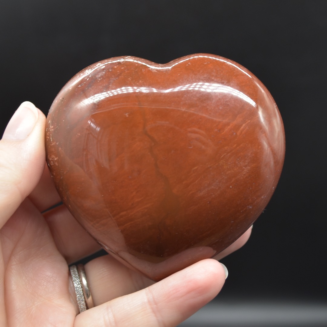 Red Jasper Crystal Puffy Heart - 1 Count - 2 Sizes - Image 8
