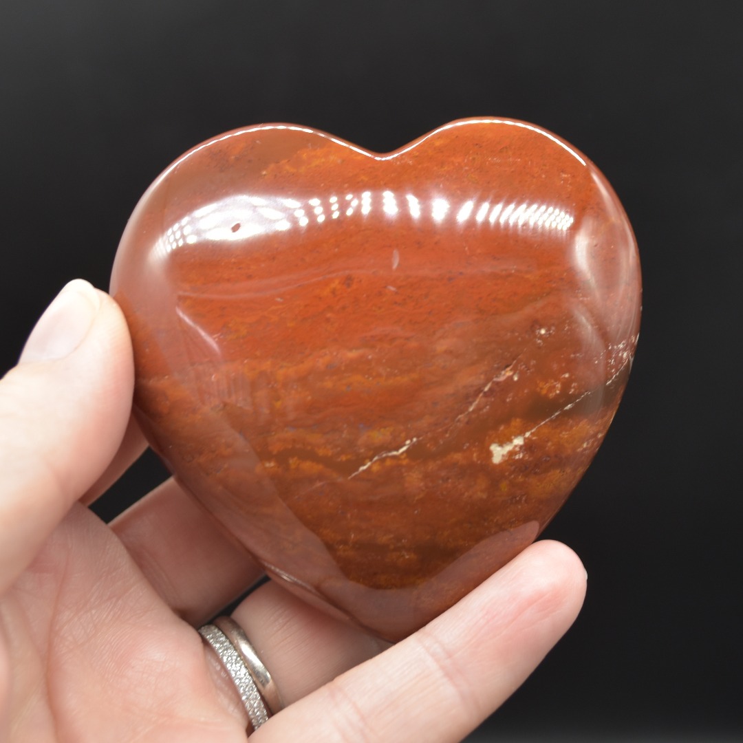 Red Jasper Crystal Puffy Heart - 1 Count - 2 Sizes - Image 3