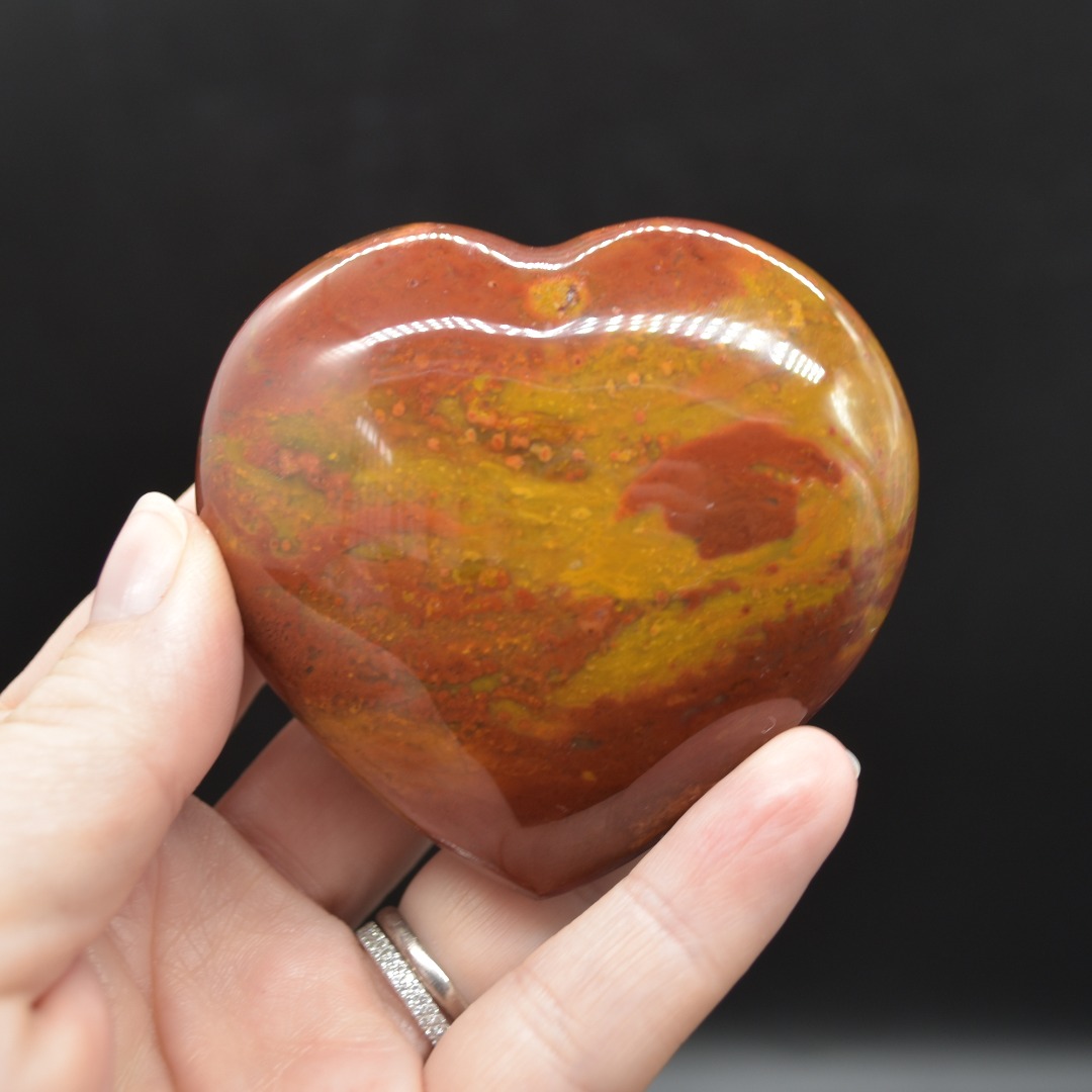 Red Jasper Crystal Puffy Heart - 1 Count - 2 Sizes - Image 2