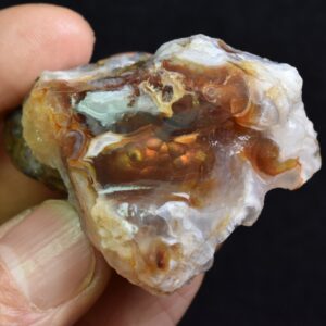 Mexican Rough Raw Fire Agate Specimen Rock - Top Grade - 268ct #44