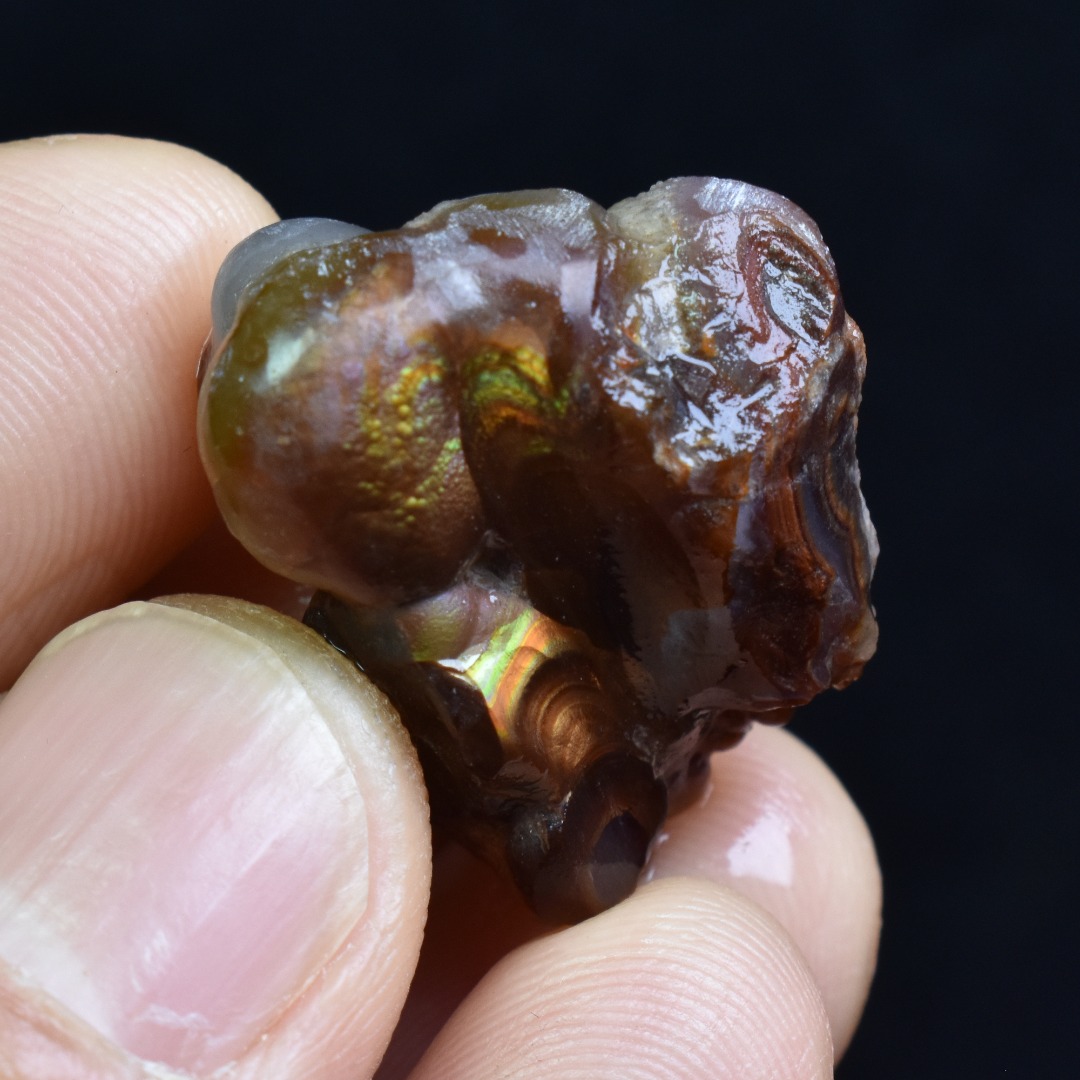 Mexican Rough Raw Fire Agate Specimen Rock - Top Grade - 42ct #48 - Image 2