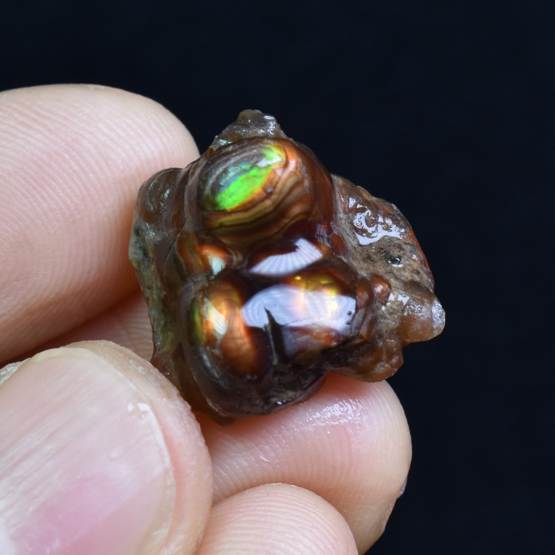 Mexican Rough Raw Fire Agate Specimen Rock - Top Grade - 23ct #51 - Image 3