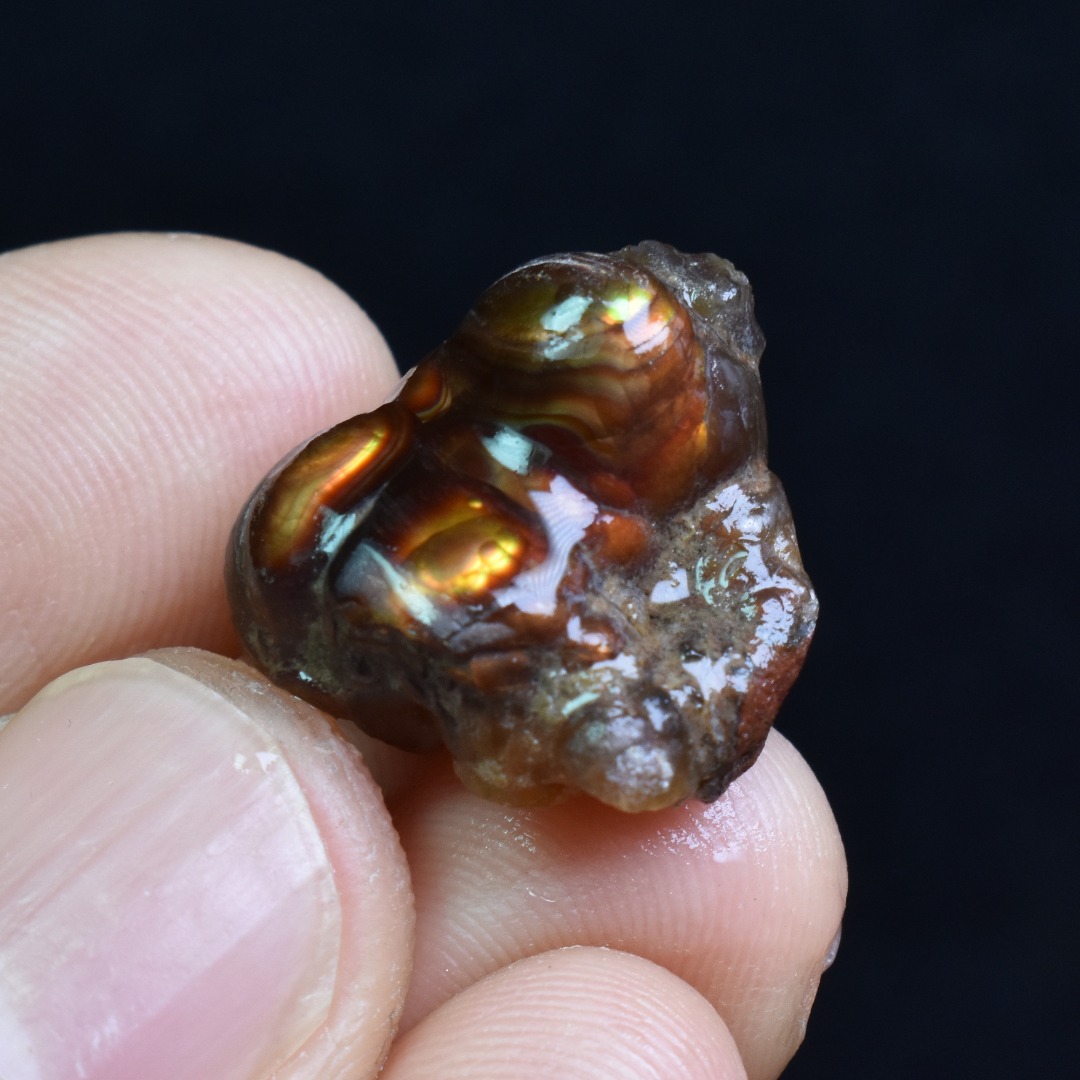 Mexican Rough Raw Fire Agate Specimen Rock - Top Grade - 23ct #51 - Image 4