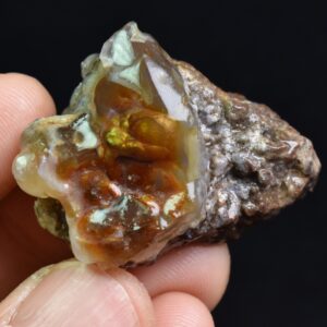 Mexican Rough Raw Fire Agate Specimen Rock - Top Grade - 98ct #70