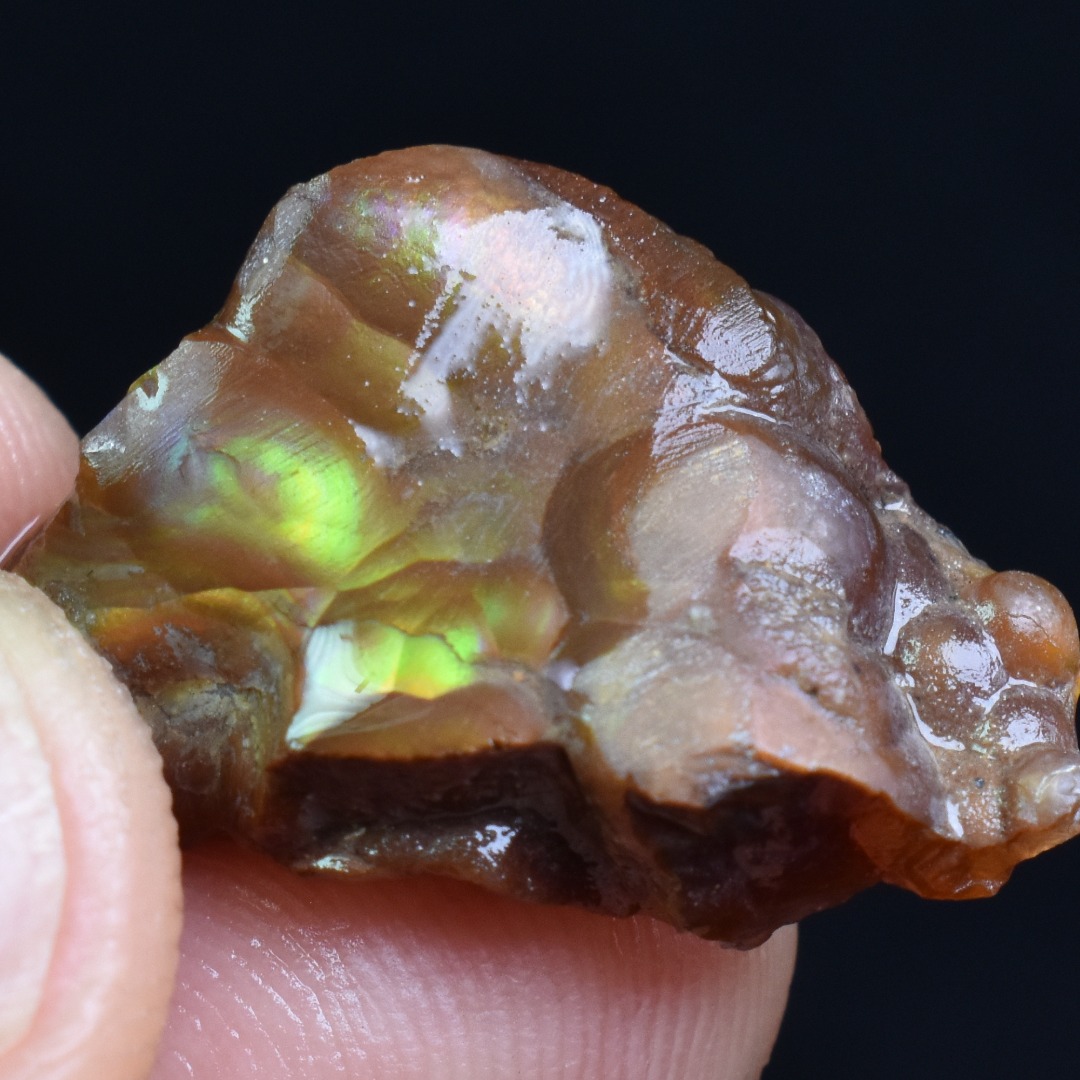 Mexican Rough Raw Fire Agate Specimen Rock - Top Grade - 14ct #72 - Image 3