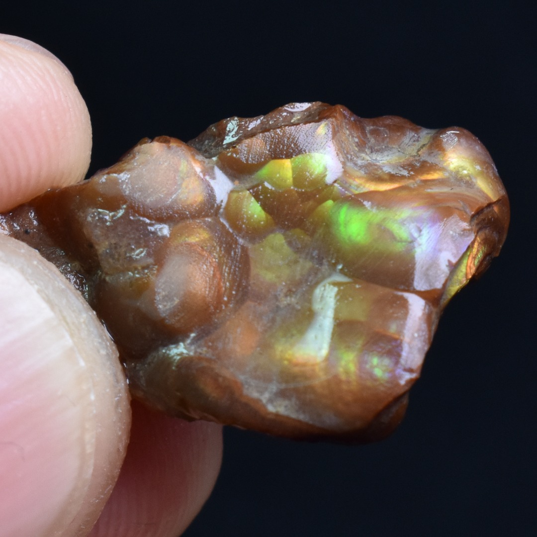 Mexican Rough Raw Fire Agate Specimen Rock - Top Grade - 14ct #72