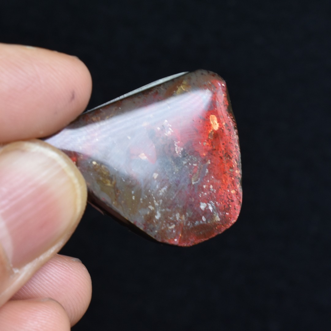 Canadian Natural Ammolite, Ammonite Freeform Polished Cabochon Specimen - 3.1cm x 2.5cm - 5.8 grams