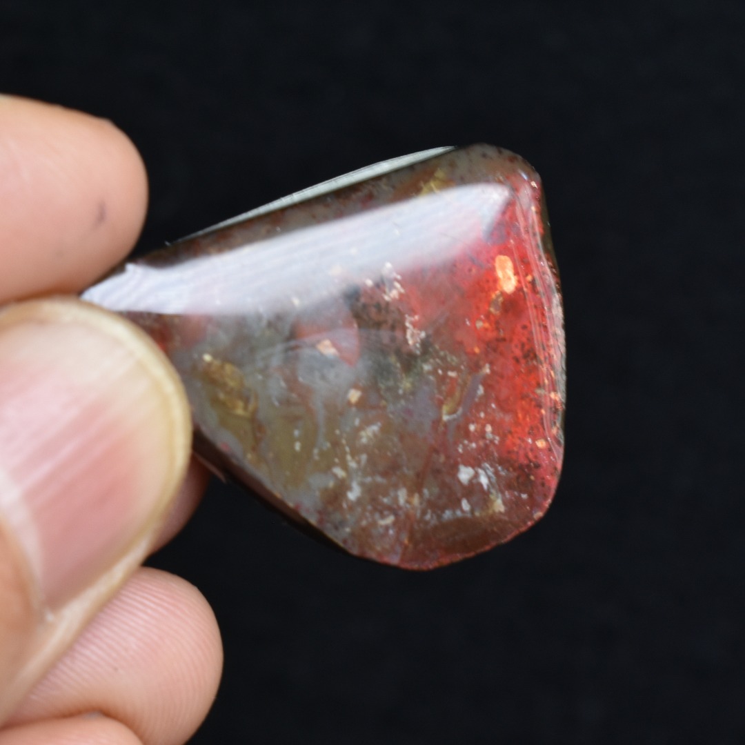 Canadian Natural Ammolite, Ammonite Freeform Polished Cabochon Specimen - 3.1cm x 2.5cm - 5.8 grams - Image 3