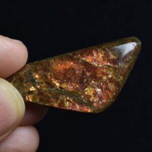Canadian Natural Ammolite, Ammonite Freeform Polished Cabochon Specimen - 4cm x 1.9cm - 5.2 grams