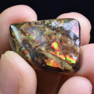 Canadian Natural Ammolite, Ammonite Freeform Polished Cabochon Specimen - 2.5cm x 1.9cm - 5.1 grams