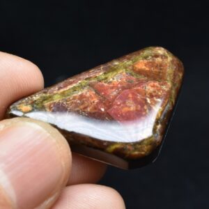 Canadian Natural Ammolite, Ammonite Freeform Polished Cabochon Specimen - 3.9cm x 2.3cm - 9.8 grams