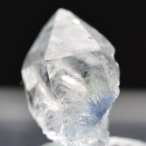 Natural Dumortierite in Clear Quartz Inclusion Raw Crystal Specimen from Brazil - 0.2 grams - 0.9cm