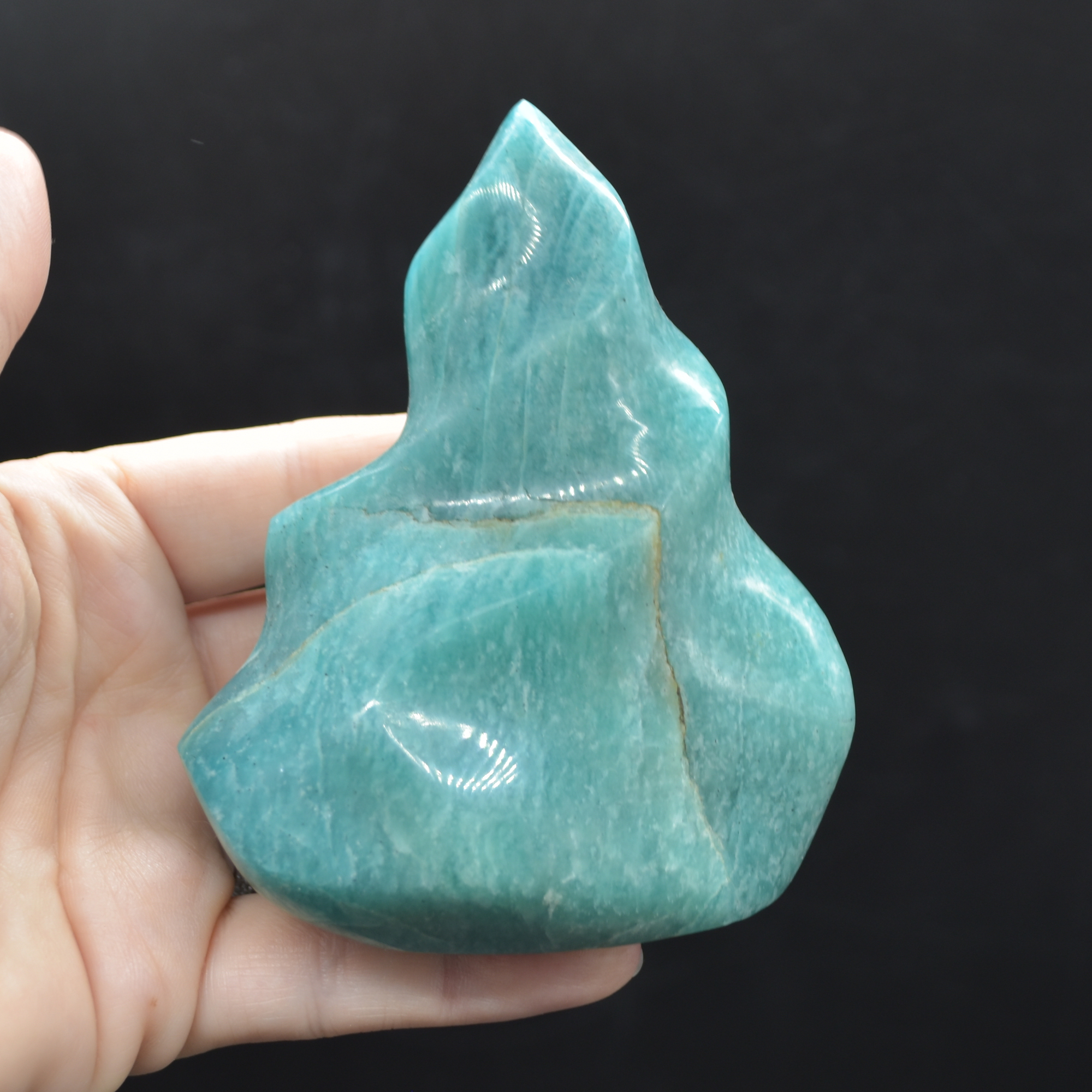 Amazonite Crystal Flame, Freeform - 1 Count - 9.7cm - 326 grams - Image 2