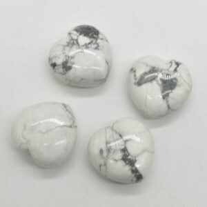 White Howlite Crystal Heart