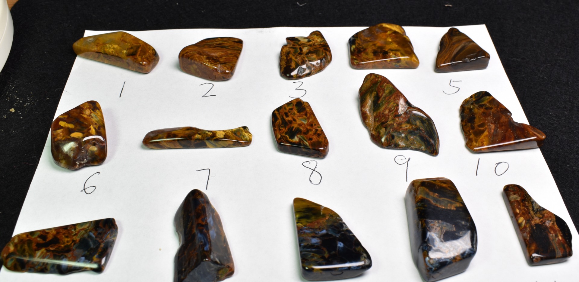 Golden, Blue Pietersite Top Grade Polished Tumble Stone Freeform from Namibia - Top Grade - 25 Options - G1 - Image 3