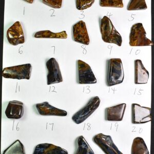 Golden, Blue Pietersite Top Grade Polished Tumble Stone Freeform from Namibia - Top Grade - 25 Options - G1