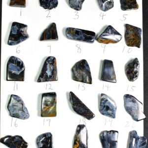 Golden, Blue Pietersite Top Grade Polished Tumble Stone Freeform from Namibia - Top Grade - 25 Options - G2