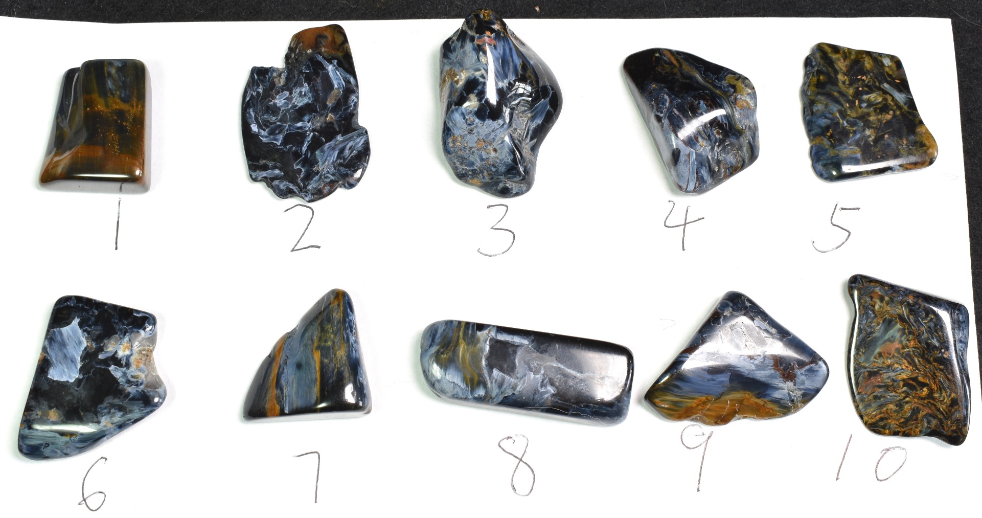 Golden, Blue Pietersite Top Grade Polished Tumble Stone Freeform from Namibia - Top Grade - 25 Options - G2 - Image 7