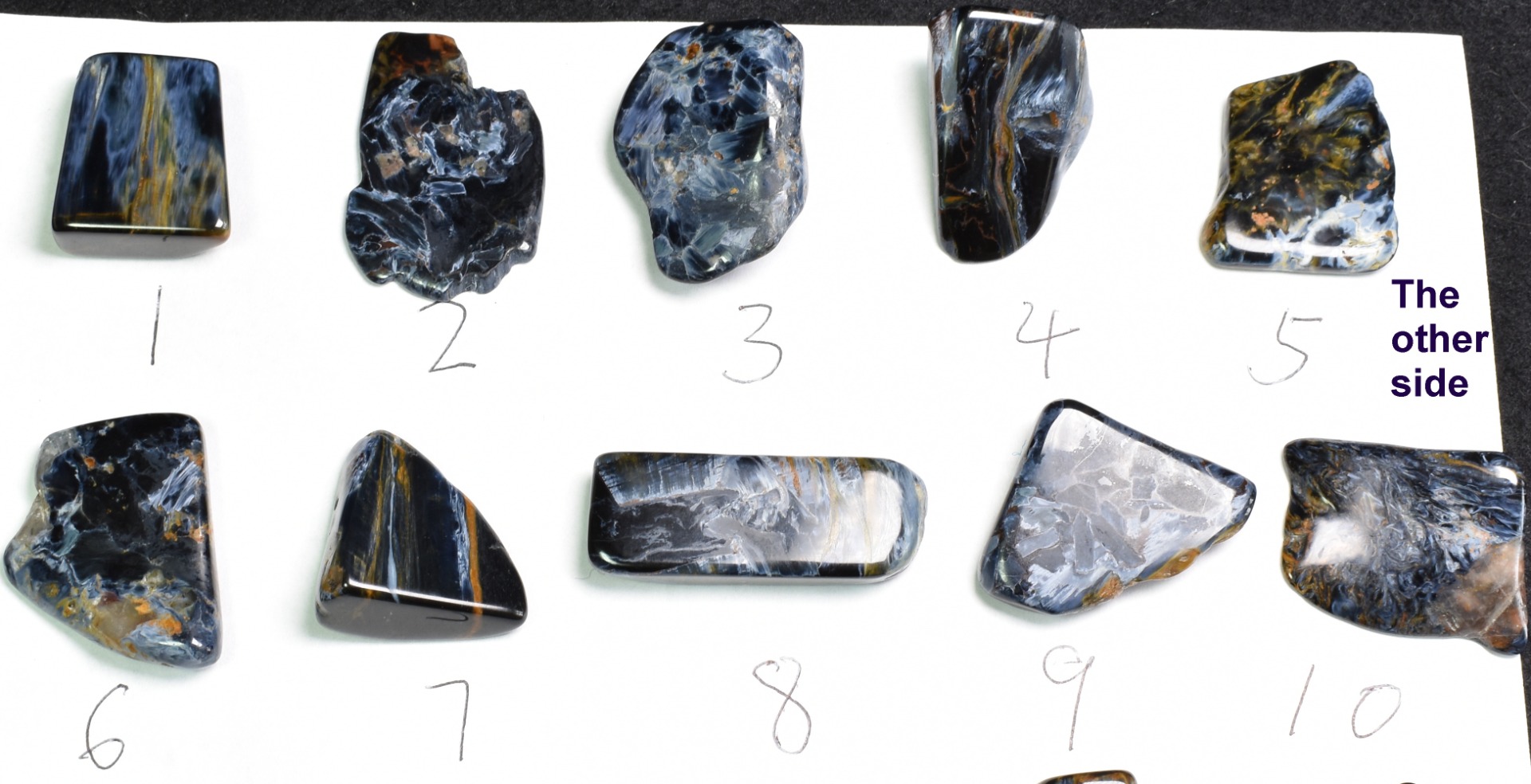 Golden, Blue Pietersite Top Grade Polished Tumble Stone Freeform from Namibia - Top Grade - 25 Options - G2 - Image 5