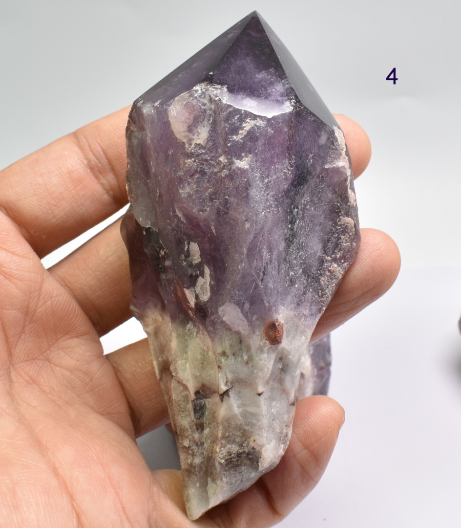 Super Seven 7 Natural Raw Crystal Amethyst Point, Wand - 6 Options - Image 7