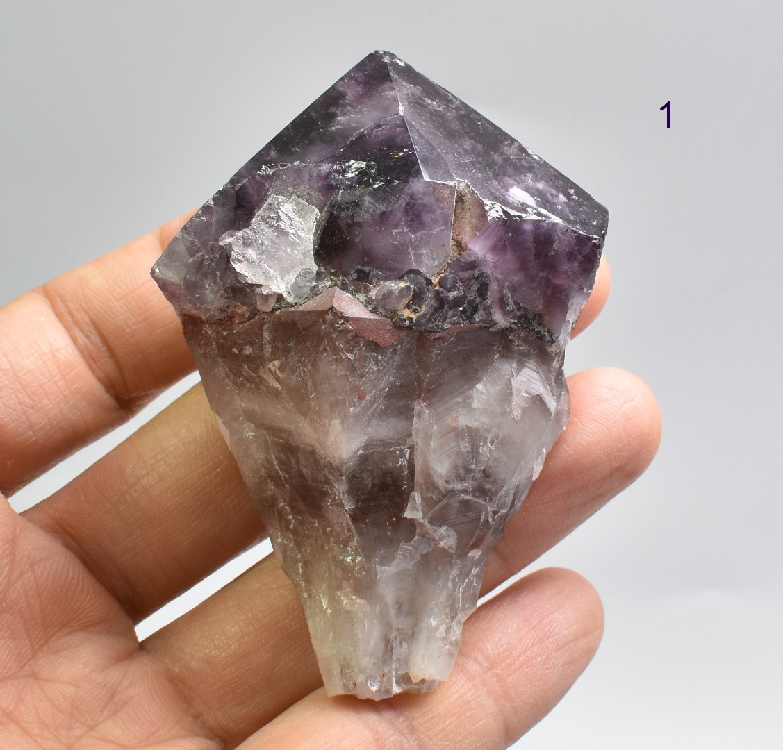 Super Seven 7 Natural Raw Crystal Amethyst Point, Wand - 6 Options