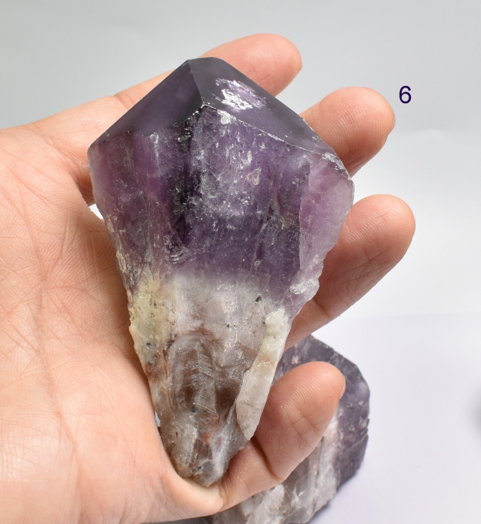 Super Seven 7 Natural Raw Crystal Amethyst Point, Wand - 6 Options - Image 9
