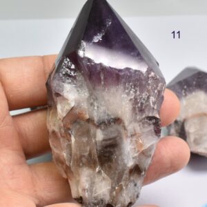 Super Seven 7 Natural Raw Crystal Amethyst Point, Wand - 6 Options