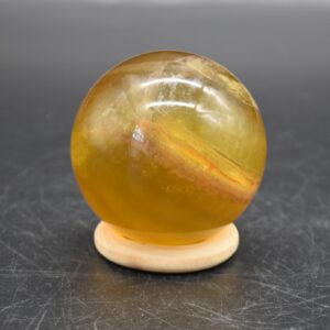 Yellow Fluorite Crystal Sphere, Ball - 5cm - 234 grams