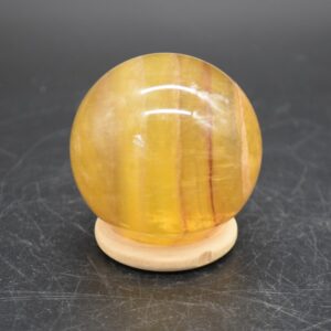 Yellow Fluorite Crystal Sphere, Ball - 5cm - 222 grams