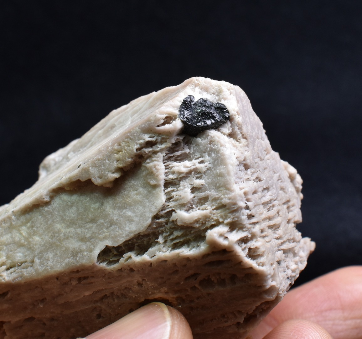 Green Herderite on Feldpar with Schorl Black Tourmaline, Elbaite Green Tourmaline, Albite, Rare, Synergy 12, Crystal Specimen - 122 grams - Image 8