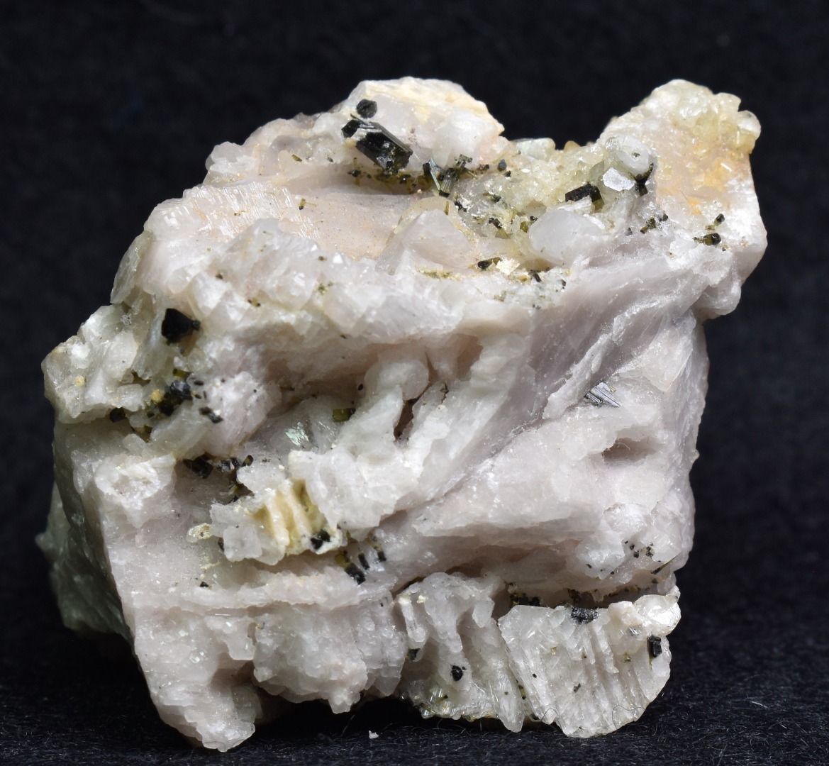 Green Herderite with Schorl Black Tourmaline, Elbaite Green Tourmaline, Albite, Feldspar, Rare, Synergy 12, Crystal Specimen - 69 grams - Image 6