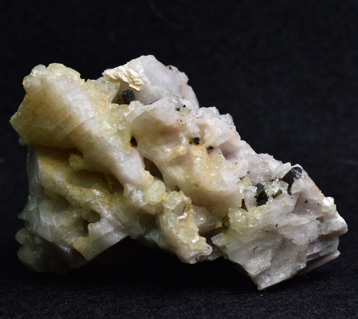 Green Herderite with Schorl Black Tourmaline, Elbaite Green Tourmaline, Albite, Feldspar, Rare, Synergy 12, Crystal Specimen - 69 grams - Image 8