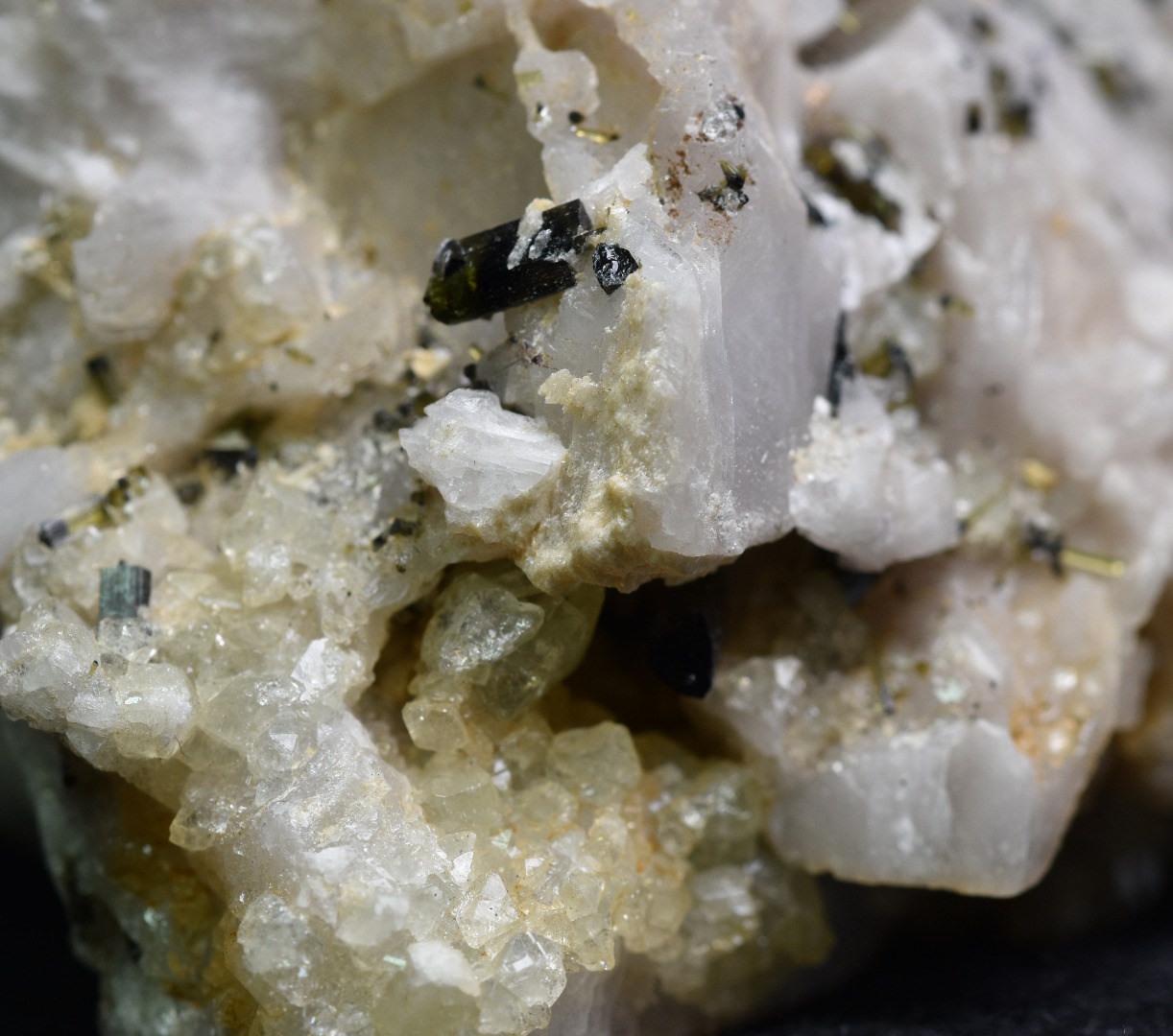 Green Herderite with Schorl Black Tourmaline, Elbaite Green Tourmaline, Albite, Feldspar, Rare, Synergy 12, Crystal Specimen - 69 grams - Image 4