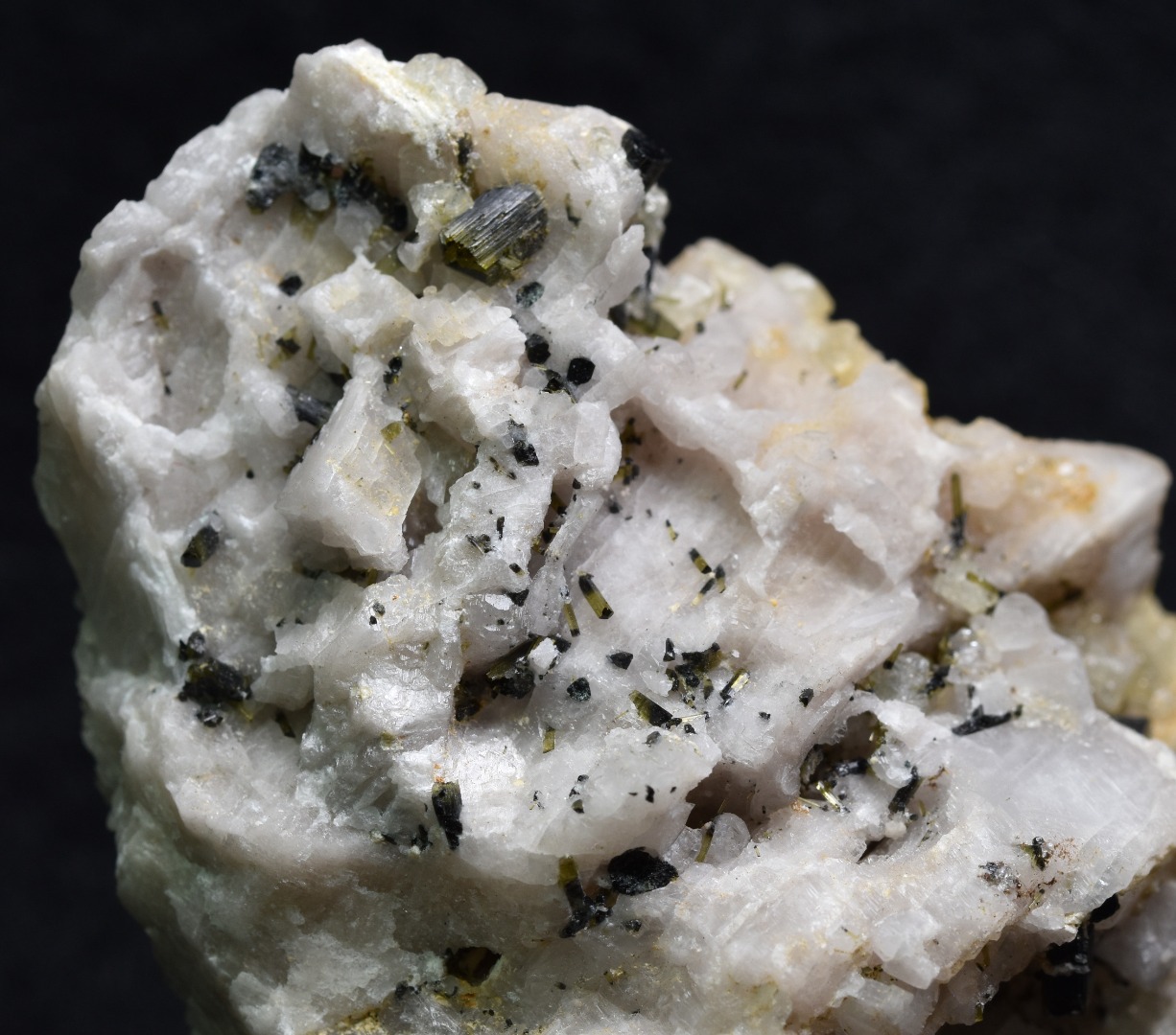 Green Herderite with Schorl Black Tourmaline, Elbaite Green Tourmaline, Albite, Feldspar, Rare, Synergy 12, Crystal Specimen - 69 grams - Image 9