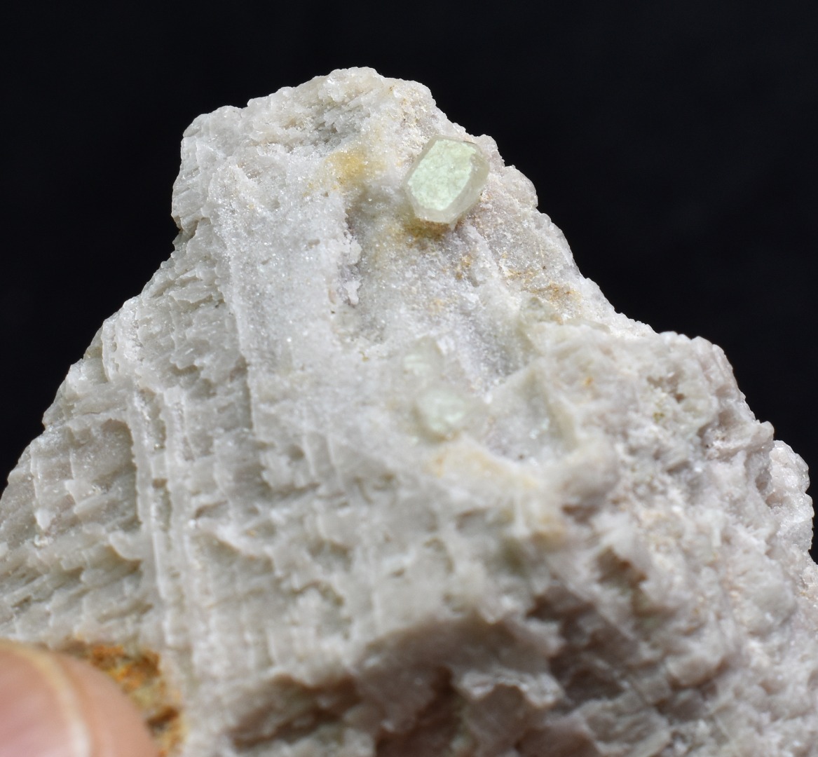 Natural Green Herderite on Feldspar, Rare, Synergy 12, Crystal Specimen - 22 grams - Image 8