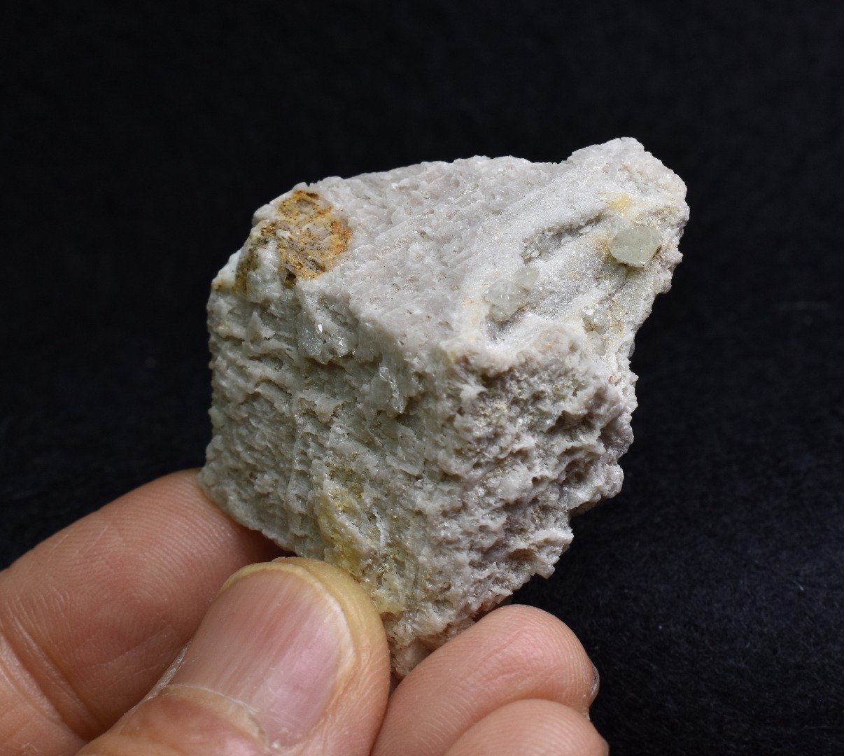 Natural Green Herderite on Feldspar, Rare, Synergy 12, Crystal Specimen - 22 grams - Image 4