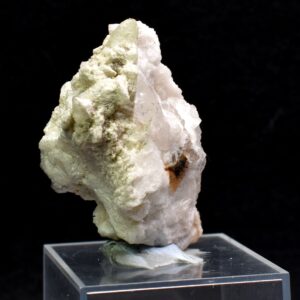 Natural Green Herderite with Albite and Quartz, Rare, Synergy 12, Crystal Specimen - 20 grams