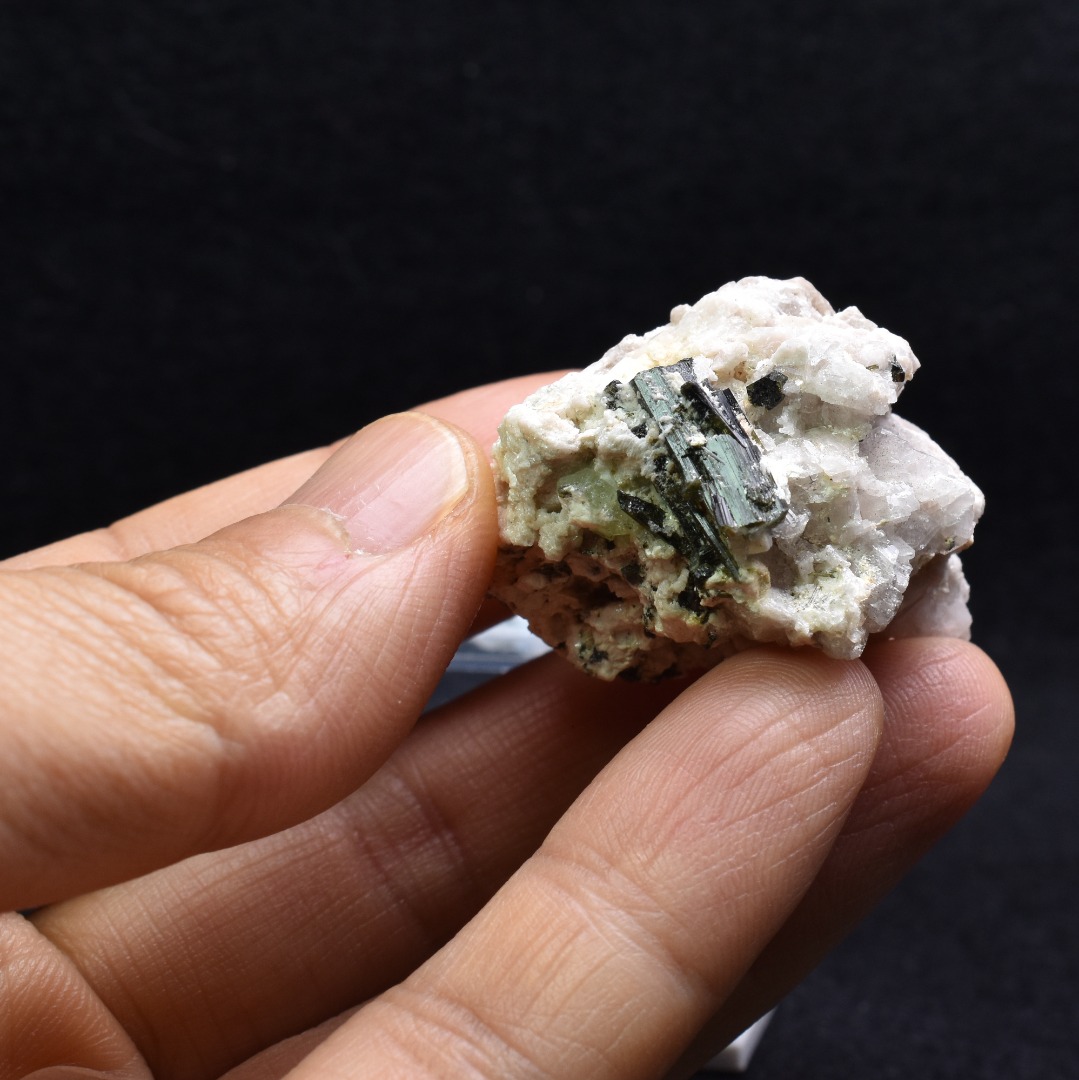 Green Herderite with Elbaite Green Tourmaline, Albite, Feldspar, Rare, Synergy 12, Crystal Specimen - 26 grams - Image 7