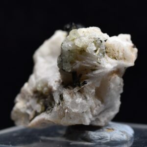 Green Herderite with Elbaite Green Tourmaline, Albite, Quartz, Rare, Synergy 12, Crystal Specimen - 9 grams