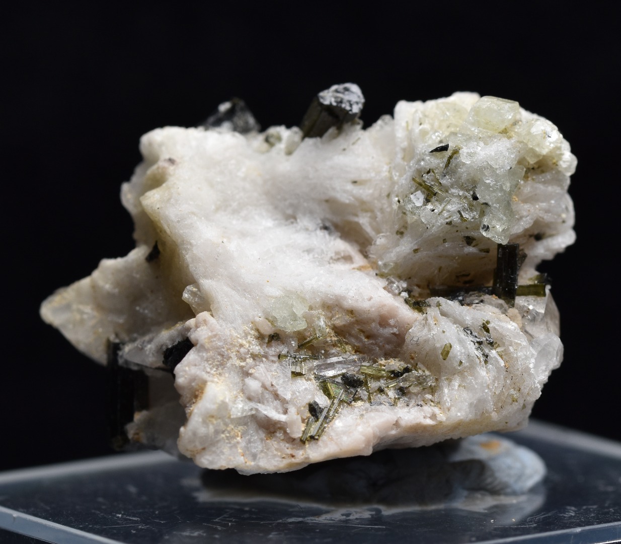 Green Herderite with Elbaite Green Tourmaline, Albite, Quartz, Rare, Synergy 12, Crystal Specimen - 9 grams - Image 5